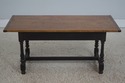 L72585: Tiger Maple Top Black Base Coffee Table	