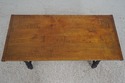 L72585: Tiger Maple Top Black Base Coffee Table	