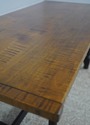 L72585: Tiger Maple Top Black Base Coffee Table	
