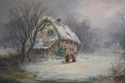 F72577: Vintage Oil Painting Of House/Cottage In W