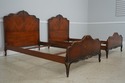F72581: Pair Of French Style Marquetry Inlaid Sati