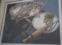 F72579: JACK BEAL Framed Still Life Of Fish & Rod 