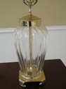 LF31195EC: Pair Brass & Glass Decorator Table Lamp