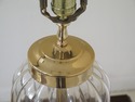 LF31195EC: Pair Brass & Glass Decorator Table Lamp