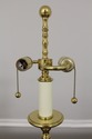 LF56838EC: Brass Double Arm Spiral Candlestick Lam