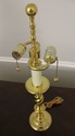 LF56838EC: Brass Double Arm Spiral Candlestick Lam