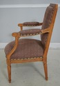 61250EC: Pair French Louis XVI Style Upholstered A