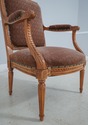 61250EC: Pair French Louis XVI Style Upholstered A