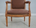 61250EC: Pair French Louis XVI Style Upholstered A