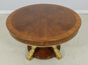 L59678EC: Italian Classical Round Walnut Dining Ta