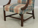 F61252EC: Chippendale Mahogany Upholstered Open Ar