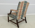 F61252EC: Chippendale Mahogany Upholstered Open Ar