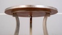 69762: JOHN RICHARD Silver Leaf Round Lamp Table