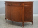 LF74039: Vintage Marble Top Demilune Linen Cabinet