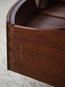 LF74039: Vintage Marble Top Demilune Linen Cabinet
