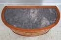 LF74039: Vintage Marble Top Demilune Linen Cabinet