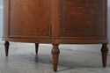 LF74039: Vintage Marble Top Demilune Linen Cabinet