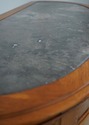 LF74039: Vintage Marble Top Demilune Linen Cabinet