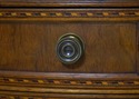 LF74039: Vintage Marble Top Demilune Linen Cabinet