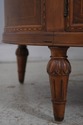 LF74039: Vintage Marble Top Demilune Linen Cabinet