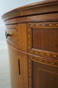 LF74039: Vintage Marble Top Demilune Linen Cabinet