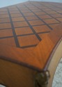 F74468: French Vintage Parquetry Mahogany Rectangu