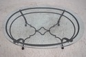 74416: Wrought Iron Base Glass Top Coffee Table