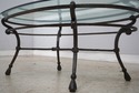 74416: Wrought Iron Base Glass Top Coffee Table