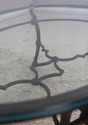 74416: Wrought Iron Base Glass Top Coffee Table