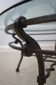 74416: Wrought Iron Base Glass Top Coffee Table