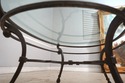 74416: Wrought Iron Base Glass Top Coffee Table