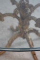 L74474: Hollywood Regency Brass & Round Glass Pede