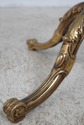 L74474: Hollywood Regency Brass & Round Glass Pede