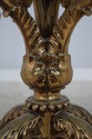 L74474: Hollywood Regency Brass & Round Glass Pede