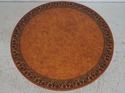 L74477: BAKER Burlwood Round Inlaid Center Table