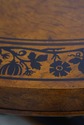 L74477: BAKER Burlwood Round Inlaid Center Table