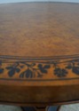L74477: BAKER Burlwood Round Inlaid Center Table