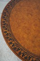 L74477: BAKER Burlwood Round Inlaid Center Table