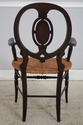 F74495: English Victorian Woven Rush Seat Open Arm