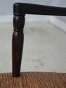 F74495: English Victorian Woven Rush Seat Open Arm