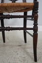 F74495: English Victorian Woven Rush Seat Open Arm