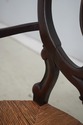 F74495: English Victorian Woven Rush Seat Open Arm