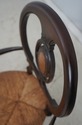 F74495: English Victorian Woven Rush Seat Open Arm