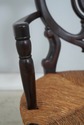 F74495: English Victorian Woven Rush Seat Open Arm