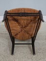 F74495: English Victorian Woven Rush Seat Open Arm