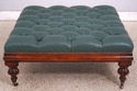 74484: HENREDON Mahogany Large Tufted Leather Otto