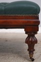 74484: HENREDON Mahogany Large Tufted Leather Otto
