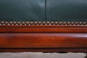 74484: HENREDON Mahogany Large Tufted Leather Otto