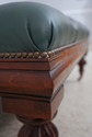 74484: HENREDON Mahogany Large Tufted Leather Otto
