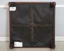 74484: HENREDON Mahogany Large Tufted Leather Otto